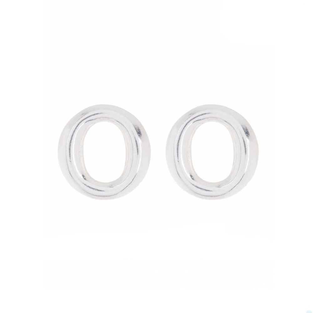 Argento Vivo Sterling Silver Open Circle Studs